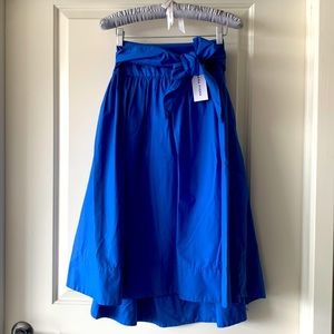 Brand new Gorgeous Italian designer bright blue high quality high waisted skirt